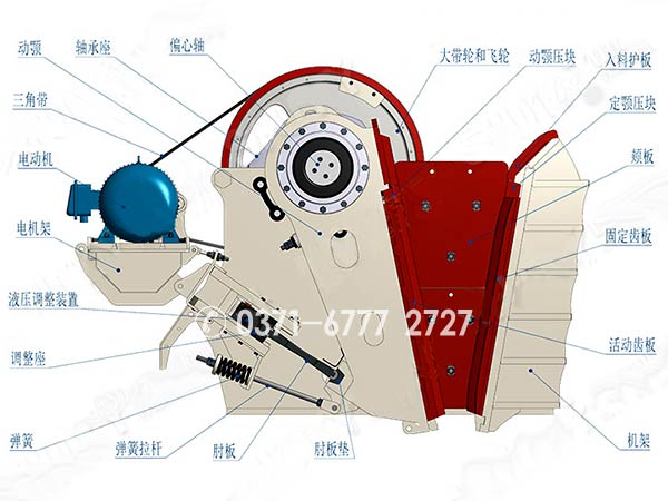環(huán)保節(jié)能顎式破碎機(jī)結(jié)構(gòu)圖