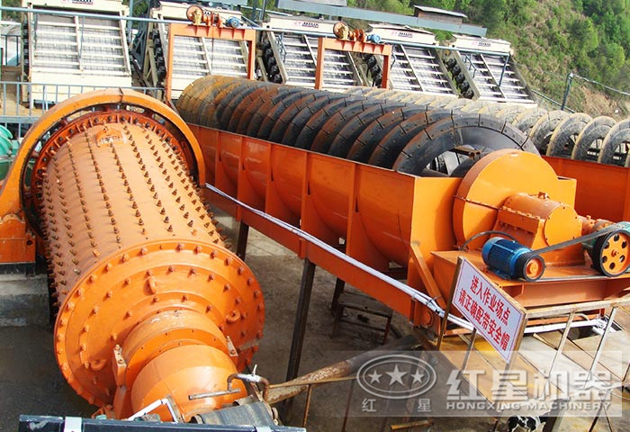 螺旋洗砂機(jī)洗沙現(xiàn)場 螺旋洗砂機(jī)洗沙現(xiàn)場