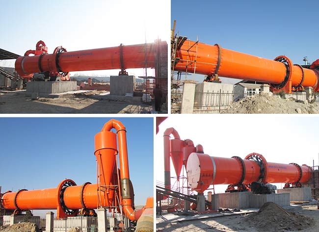 不同種類的烘干機烘干現(xiàn)場