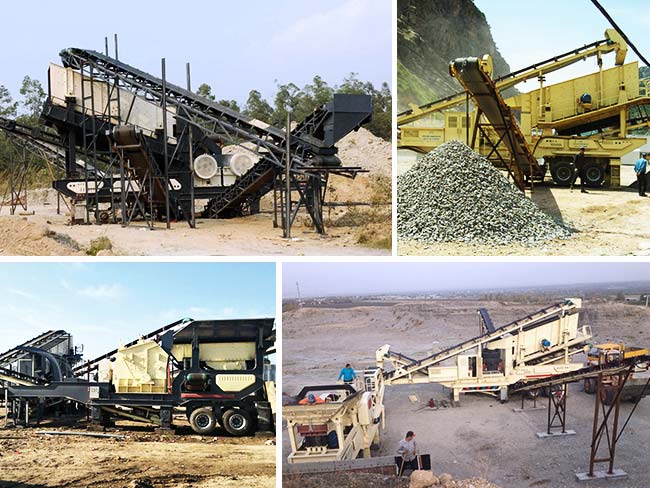 紅星生產(chǎn)的移動破碎機