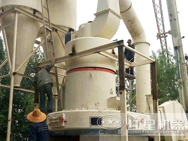 正在搭建高壓磨粉生產(chǎn)線