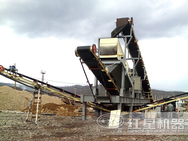 移動制砂機(jī)現(xiàn)場