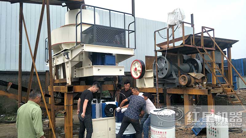 方案二制沙生產(chǎn)線現(xiàn)場